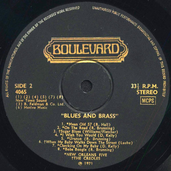 The Creoles , New Orleans Five - Blues N' Bras | Boulevard (4065) - 4