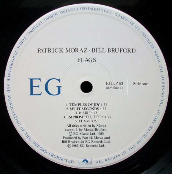 Patrick Moraz • Bill Bruford - Flags | EG (EGLP 63) - 3