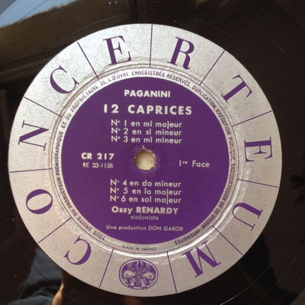 Ossy Renardy , Eugene Helmer , Niccolò Paganini - Paganini 12 Caprices Op.1 - N°1 à 12 | Concerteum (CR 217) - 3 Ossy Renardy , Eugene Helmer , Niccolò Paganini - Paganini 12 Caprices Op.1 - N°1 à 12 | Concerteum (CR 217) - 3