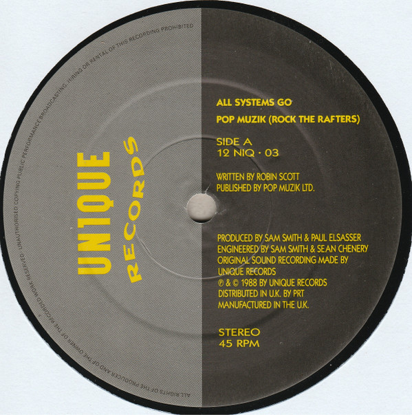 All Systems Go - Pop Muzik | Unique Records (12 NIQ · 03)