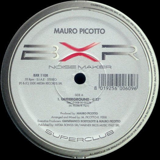 Mauro Picotto - Underground / Baguette | BXR (BXR 1108) - main