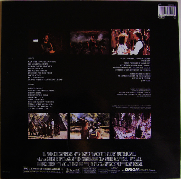 John Barry - Dances With Wolves (Original Motion Picture Soundtrack) | Epic (EPC 467591 1) - 3
