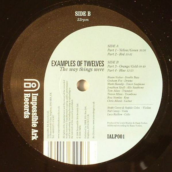 Examples Of Twelves - The Way Things Were | Impossible Ark Records (IALP 001) - 2
