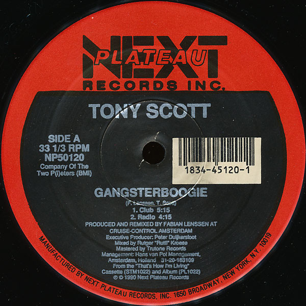 Tony Scott - Gangster Boogie | Next Plateau Records Inc. (NP50120)