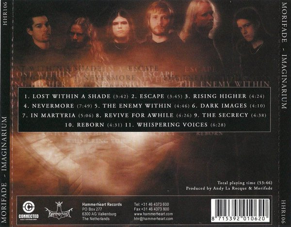 Morifade - Imaginarium CD | Hammerheart Records (HHR106) - 4