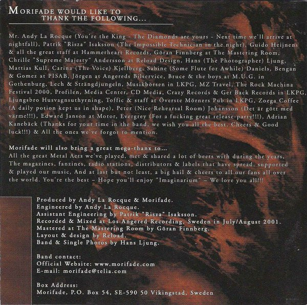 Morifade - Imaginarium CD | Hammerheart Records (HHR106) - 2