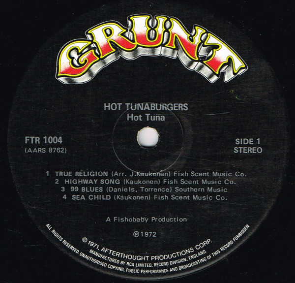 Hot Tuna - Burgers | Grunt (FTR-1004) - 3