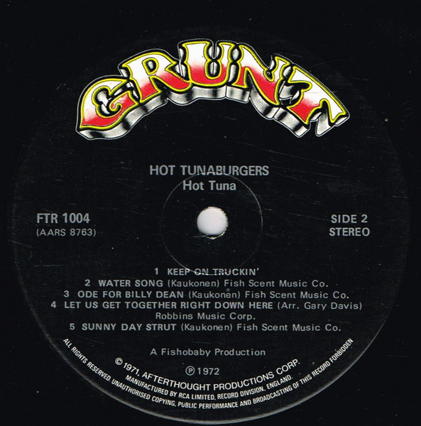 Hot Tuna - Burgers | Grunt (FTR-1004) - 4