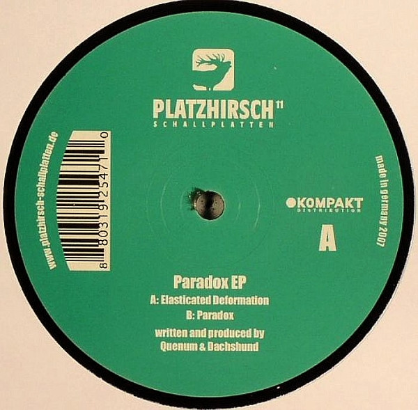 Quenum & Dachshund - Paradox EP | Platzhirsch Schallplatten (PLATZHIRSCH 11)