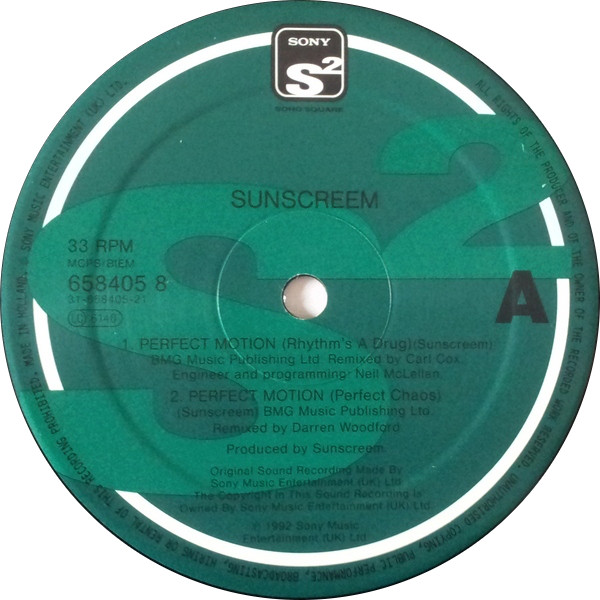 Sunscreem - Perfect Motion Remixes | Sony Soho Square (658405 8) - 3