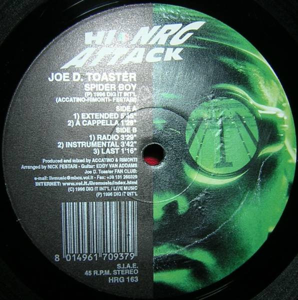 Joe D. Toaster - Spider Boy | Hi NRG Attack (HRG 163) - 2
