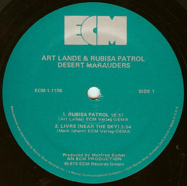 Art Lande And Rubisa Patrol - Desert Marauders | ECM Records (ECM 1106) - 3 Art Lande And Rubisa Patrol - Desert Marauders | ECM Records (ECM 1106) - 3