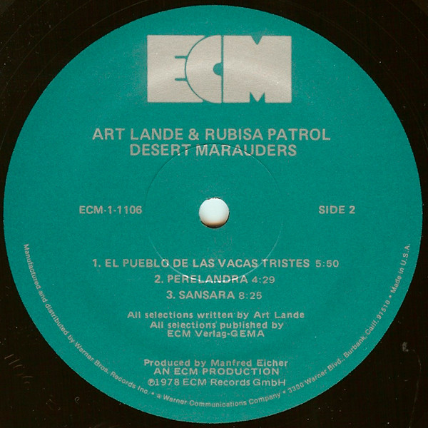 Art Lande And Rubisa Patrol - Desert Marauders | ECM Records (ECM 1106) - 4 Art Lande And Rubisa Patrol - Desert Marauders | ECM Records (ECM 1106) - 4