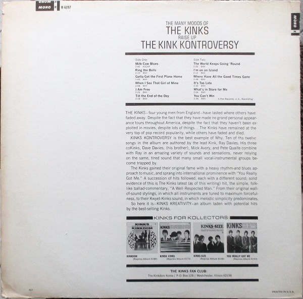 The Kinks - The Kink Kontroversy | Reprise Records (R-6197) - 2