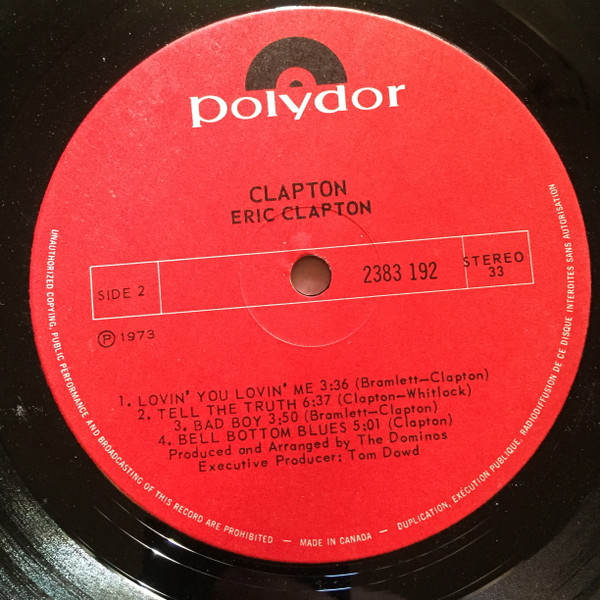 Eric Clapton - Clapton | Polydor (2383 192) - 4 Eric Clapton - Clapton | Polydor (2383 192) - 4
