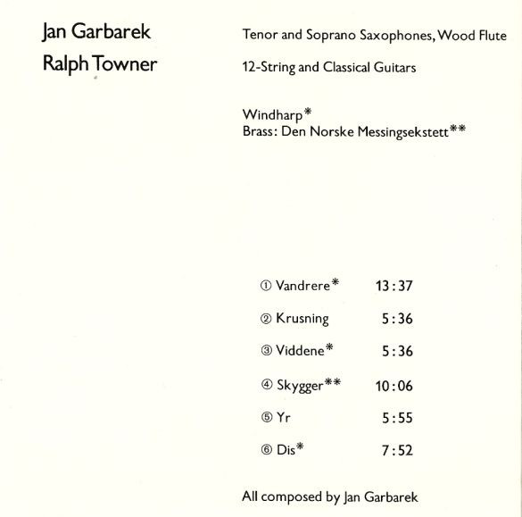 Jan Garbarek - Dis | ECM Records (ECM 1093) - 3