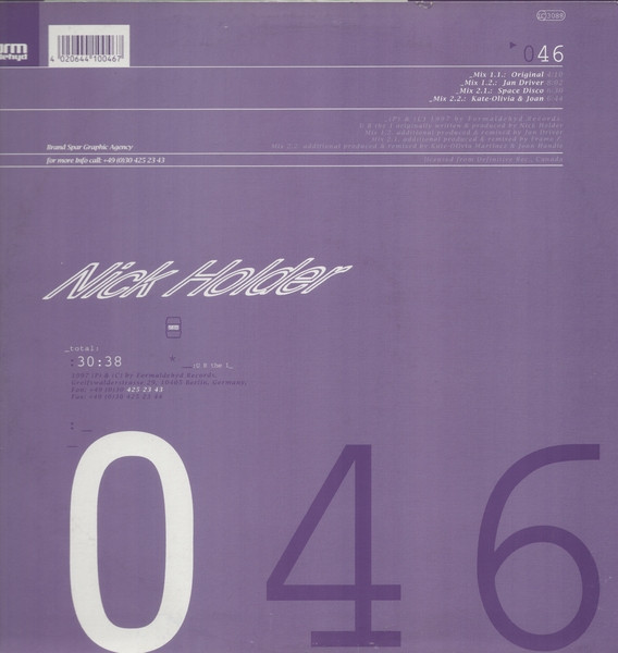 Nick Holder - U R The 1 | Formaldehyd (form 046) - 2