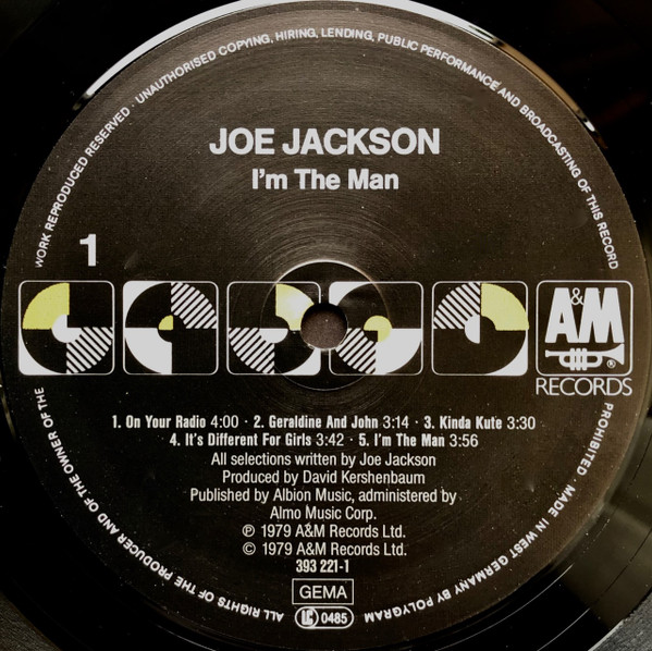 Joe Jackson - I'm The Man | A&M Records (393 221-1) - 3