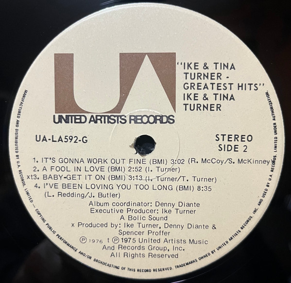 Ike & Tina Turner - Greatest Hits | United Artists Records (UA-LA592-G) - 4