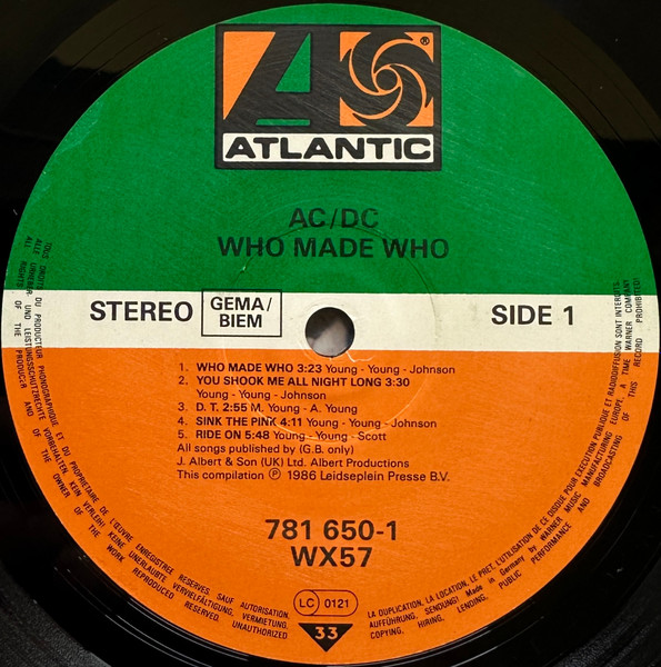 AC/DC - Who Made Who | Atlantic (781 650-1) - 3