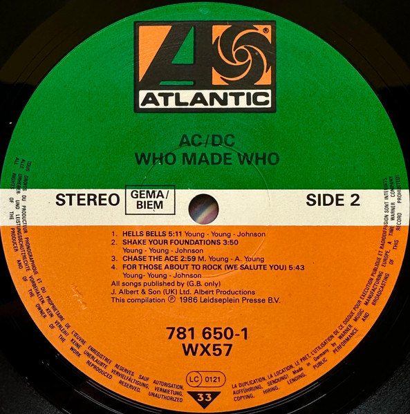 AC/DC - Who Made Who | Atlantic (781 650-1) - 4