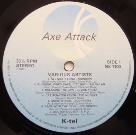 Various - Axe Attack | K-Tel (NE 1100) - 3 Various - Axe Attack | K-Tel (NE 1100) - 3