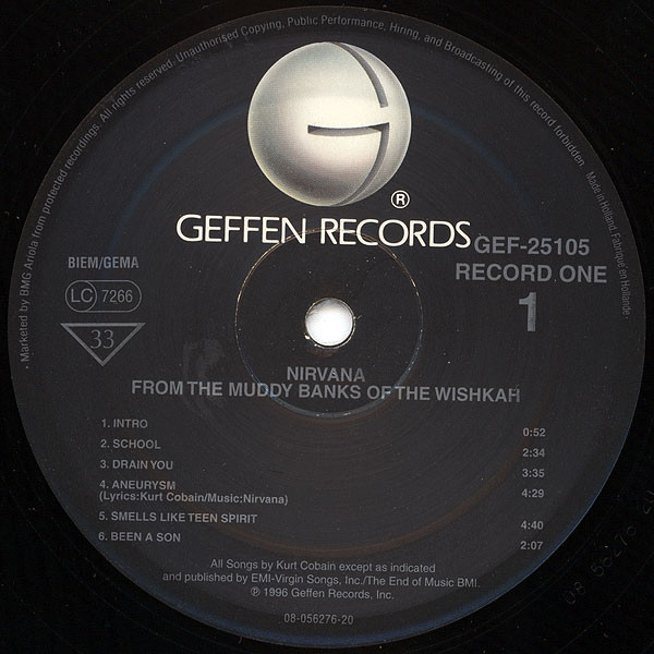 Nirvana - From The Muddy Banks Of The Wishkah | Geffen Records (GEF 25105(2)) - 3