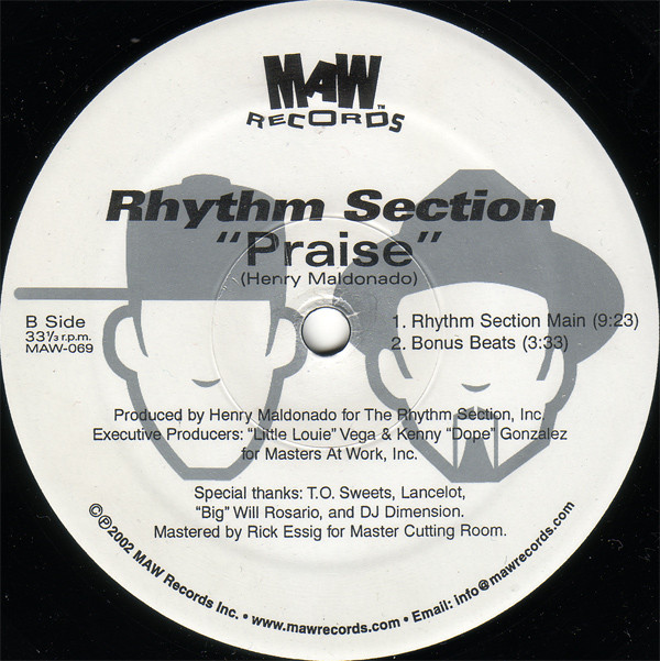 Rhythm Section - Sunshine / Praise | MAW Records (MAW-069) - 3