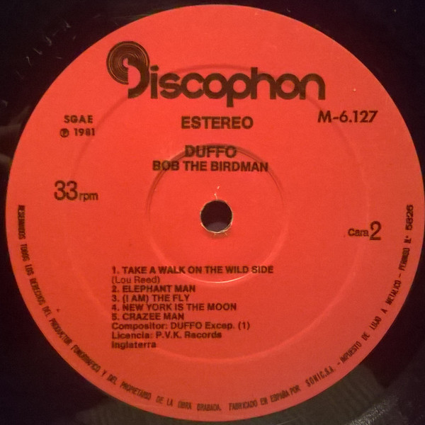 Duffo - Bob The Birdman | Discophon (M-6.127) - 4 Duffo - Bob The Birdman | Discophon (M-6.127) - 4