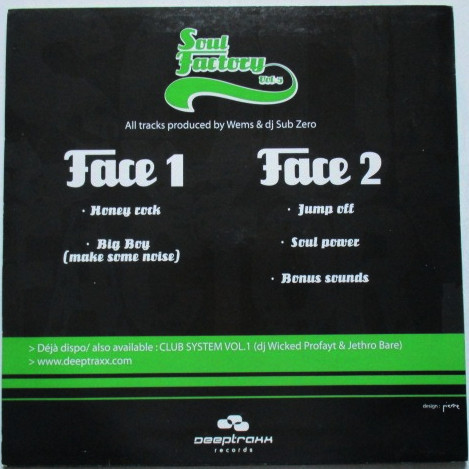 Wems & DJ Sub Zero - Soul Factory Vol. 5 | Deeptraxx Records (SF05) - main