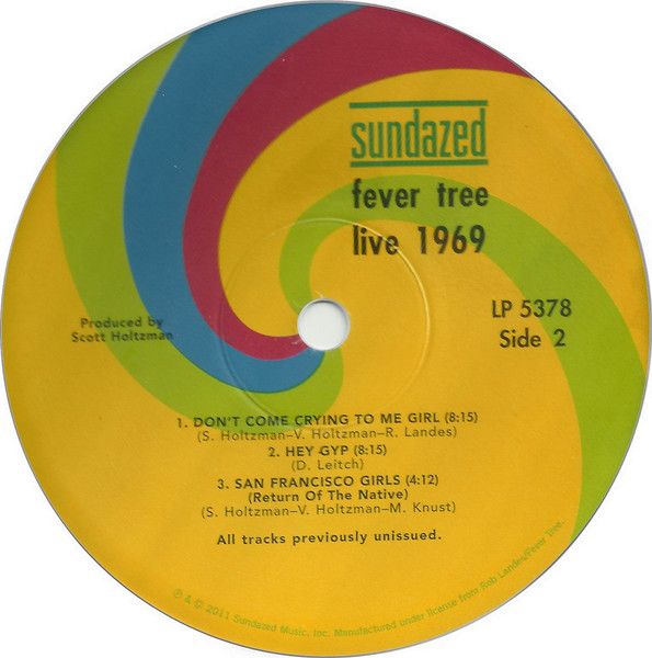 Fever Tree - Live 1969 | Sundazed Music (LP 5378) - 4 Fever Tree - Live 1969 | Sundazed Music (LP 5378) - 4