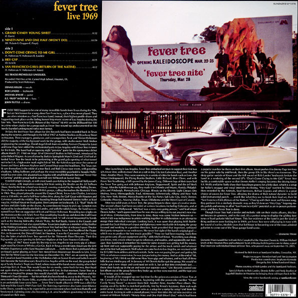 Fever Tree - Live 1969 | Sundazed Music (LP 5378) - 2 Fever Tree - Live 1969 | Sundazed Music (LP 5378) - 2