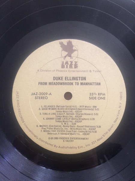 Duke Ellington - From Meadowbrook To Manhattan | Jazz Bird (JAZ-2009) - 3 Duke Ellington - From Meadowbrook To Manhattan | Jazz Bird (JAZ-2009) - 3