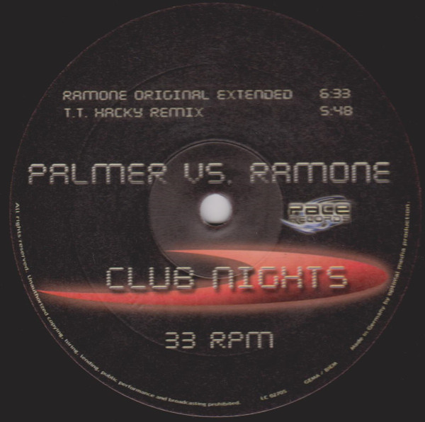 Arnold Palmer vs. Ramone - Club Nights | PACE Records (PACE 003) Arnold Palmer vs. Ramone - Club Nights | PACE Records (PACE 003)
