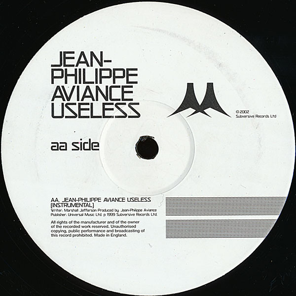 Lithium / Jean-Phillippe Aviance - Ride A Rocket / Useless | Subversive (SUB 88T)