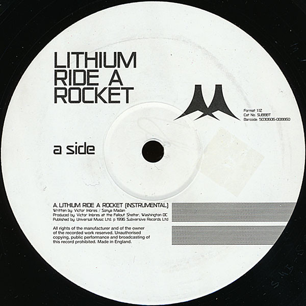 Lithium / Jean-Phillippe Aviance - Ride A Rocket / Useless | Subversive (SUB 88T) - 2