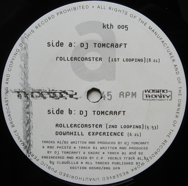 Tomcraft - Rollercoaster | Kosmothority (kth 005)