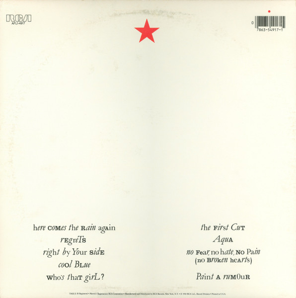 Eurythmics - Touch | RCA (AFL1-4917) - 2