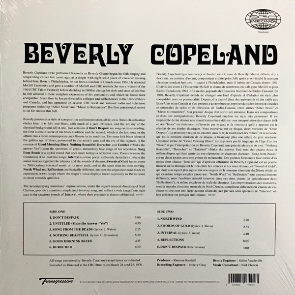 Beverly Glenn-Copeland - Beverly Copeland | Transgressive Records (TRANS466X) - 2