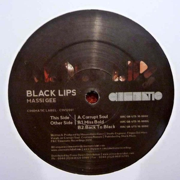 Massi Gee - Black Lips EP | Cinematic Recordings (CIN12005) - 2