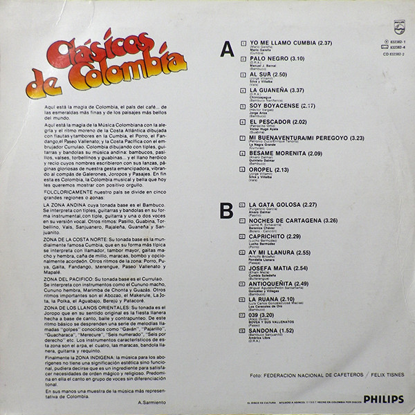 Various - Clásicos De Colombia | Philips (832382-1) - 2