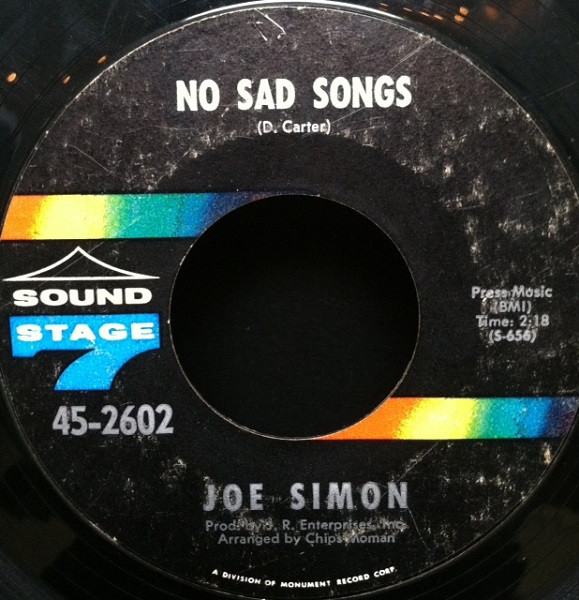 Joe Simon - No Sad Songs / Come On And Get It | Sound Stage 7 (45-2602) - main