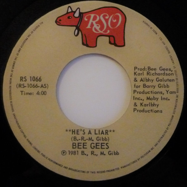 Bee Gees - He's A Liar | RSO (RS 1066) - 3