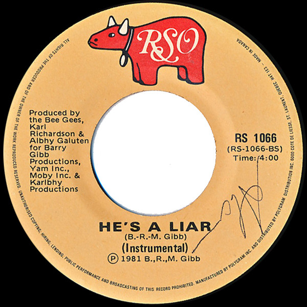 Bee Gees - He's A Liar | RSO (RS 1066) - 2