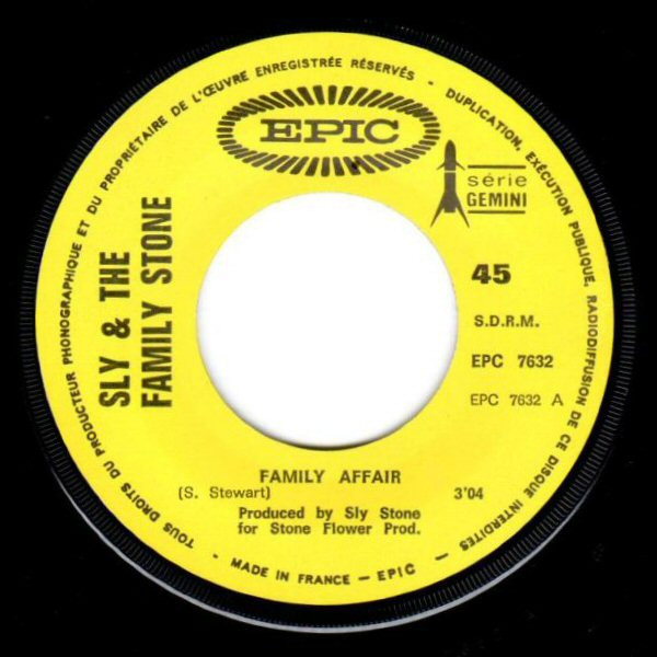 Sly & The Family Stone - Family Affair / Luv N' Haight | Epic (EPC 7632) - 3
