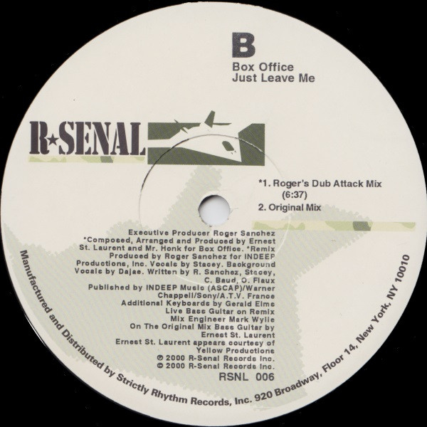 Box Office - Just Leave Me | R-Senal (RSNL 006) - 3