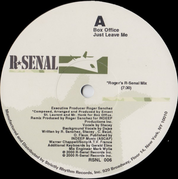 Box Office - Just Leave Me | R-Senal (RSNL 006) - 2