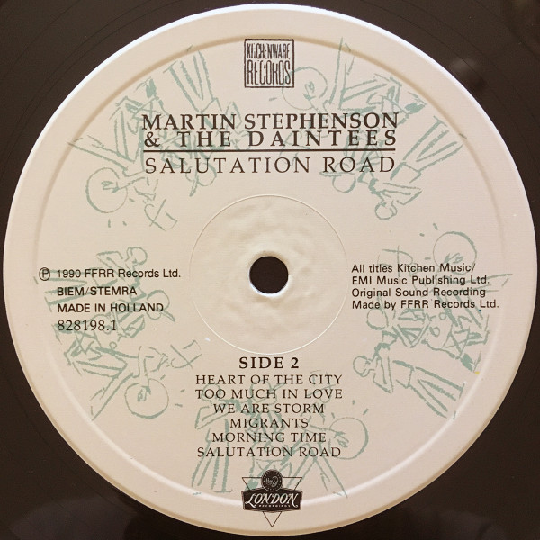 Martin Stephenson And The Daintees - Salutation Road | Kitchenware Records (828198-1) - 4 Martin Stephenson And The Daintees - Salutation Road | Kitchenware Records (828198-1) - 4