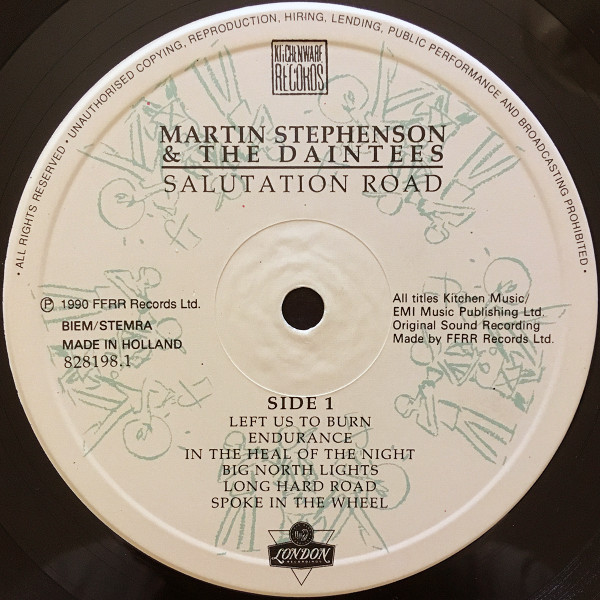 Martin Stephenson And The Daintees - Salutation Road | Kitchenware Records (828198-1) - 3 Martin Stephenson And The Daintees - Salutation Road | Kitchenware Records (828198-1) - 3