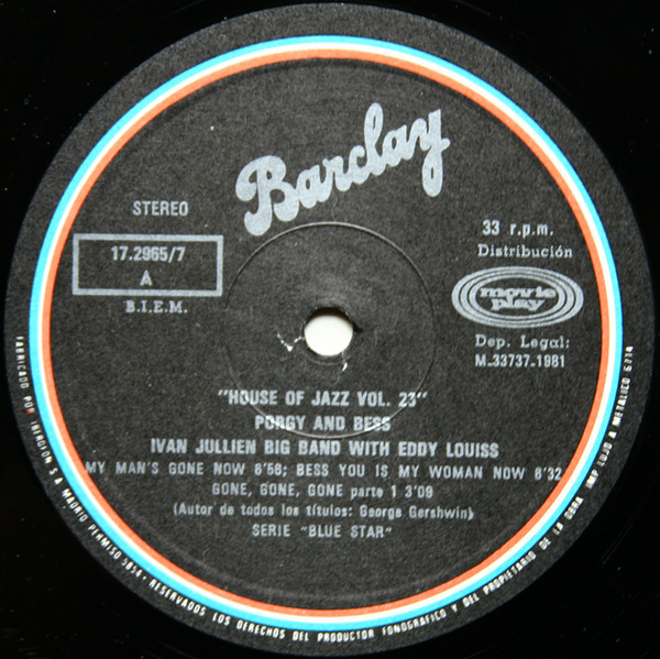Ivan Jullien Big Band With Eddy Louiss - Porgy And Bess | Barclay (17.2965/7) - 3